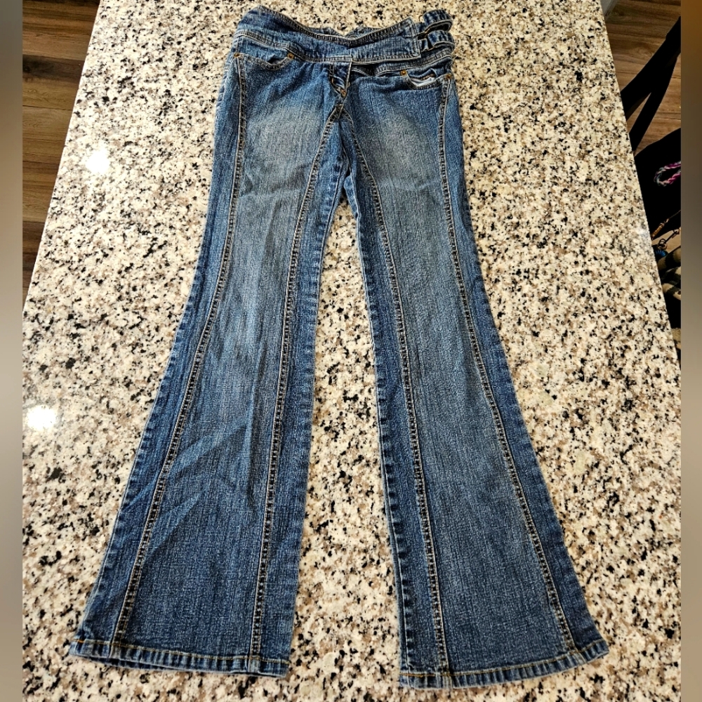 Vintage very rare Younionone flare blue jeans